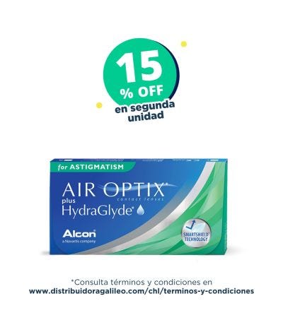 Descuento del 20% en lentes de contacto Air Optix Plus Hydrag Astigmatismo: Cada 4 cajas