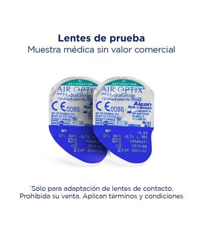 Lente de prueba AIR OPTIX Plus HydraGlyde Astigmatismo